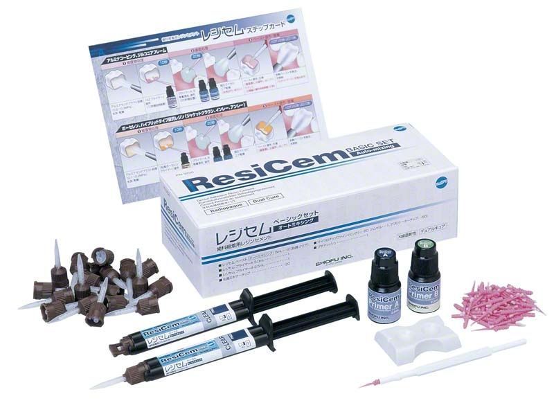 ResiCem Basic Kit mit Zubehör und Anleitungen auf weißem Hintergrund.