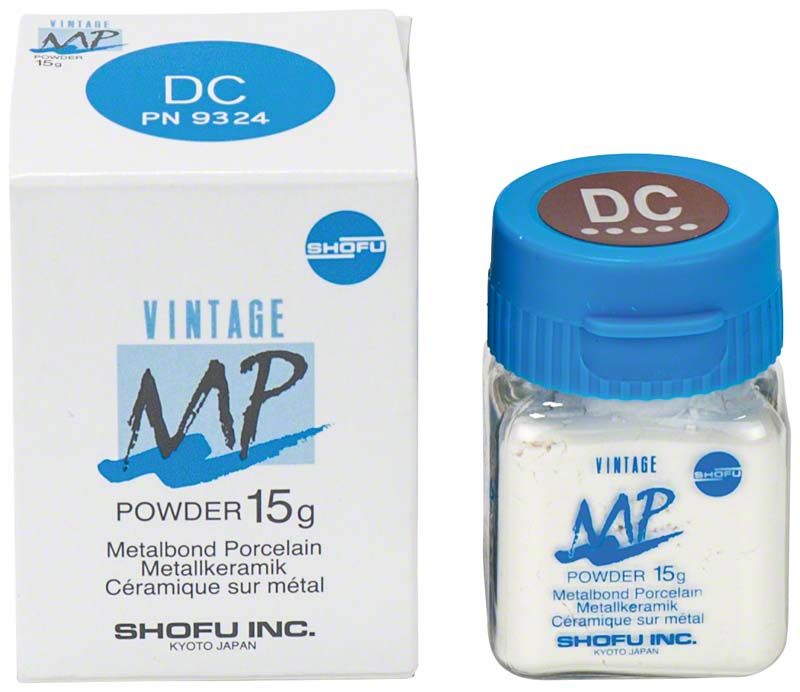 Verpackung und Glasbehälter von VINTAGE MP Halsmasse 15g DC.
