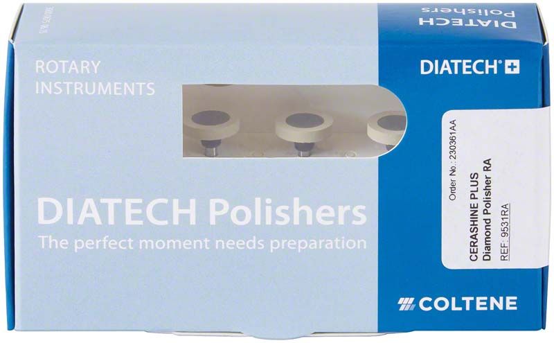 Verpackung von Diatech Cerashine Plus 110 9531 Dentalpolierern.