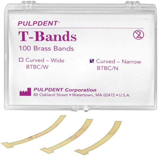 Image of PCA T-Bands Messing gebogen schmal