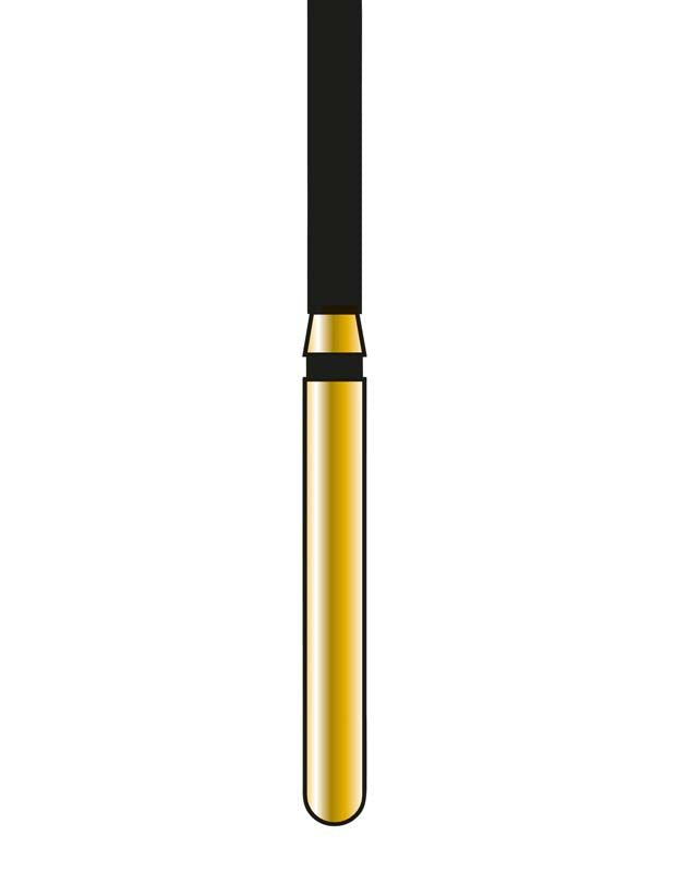 Diatech Diamantbohrer FG G837 014 mit goldener Beschichtung.