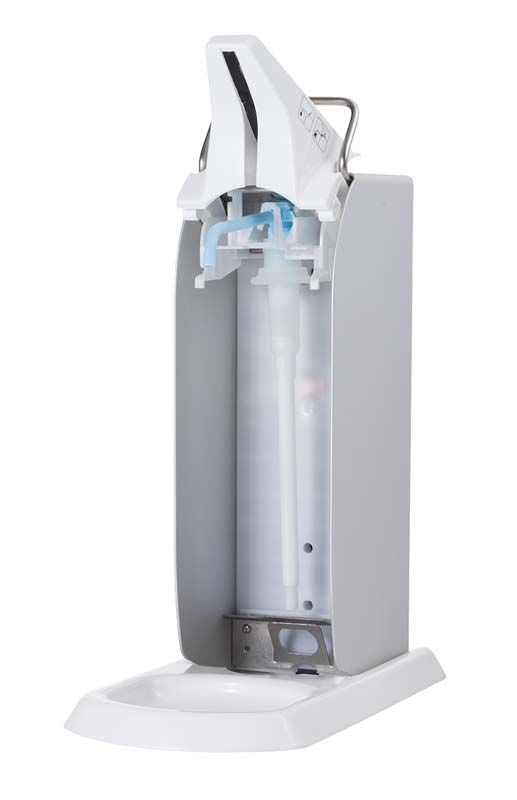 Einwegpumpe für Touchless T 1000 mit geöffnetem Gehäuse und sichtbarer Innenstruktur.