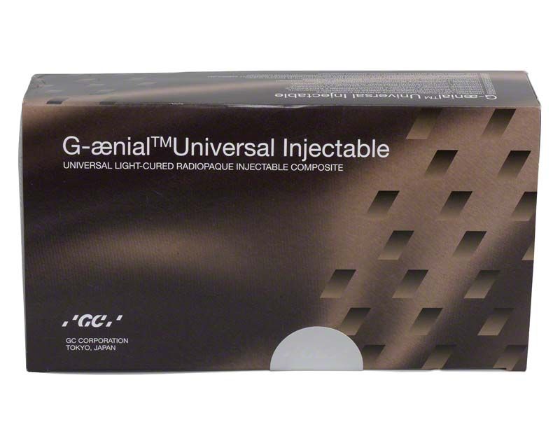 G-ænial® Universal Injectable Verpackung mit Produktname und Herstellerlogo.