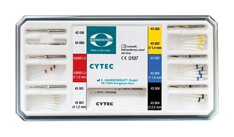 Cytec blanco Standard Set mit Glasfaserstiften in Größen 1,0 - 2,2mm.