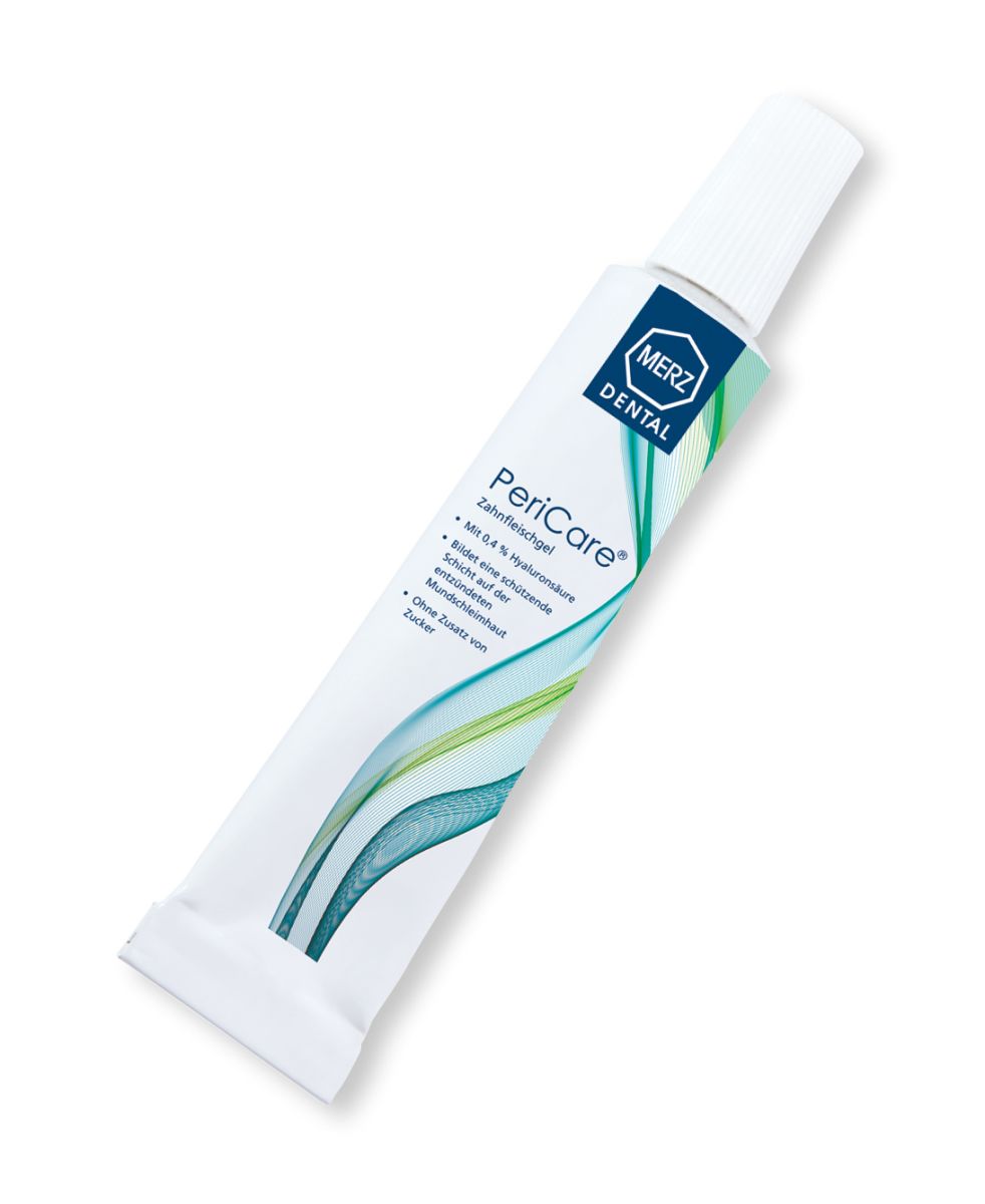 PeriCare® Zahnfleischgel Tube 15ml mit Hyaluronsäure und Schutzschicht.