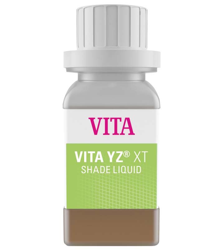 VITA YZ XT SHADE LIQUID Flasche mit grünem Etikett und weißem Deckel