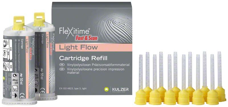 Flexitime Fast+Scan Light Flow Kartuschen und Mischkanülen von Kulzer.