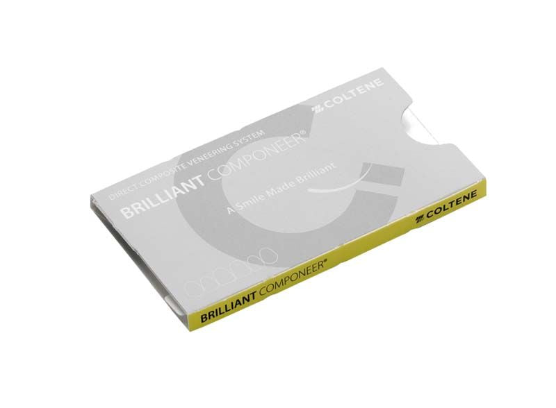 Verpackung der BRILLIANT COMPONEER® Bleach Translucent Größe S, UK 41, von COLTENE.