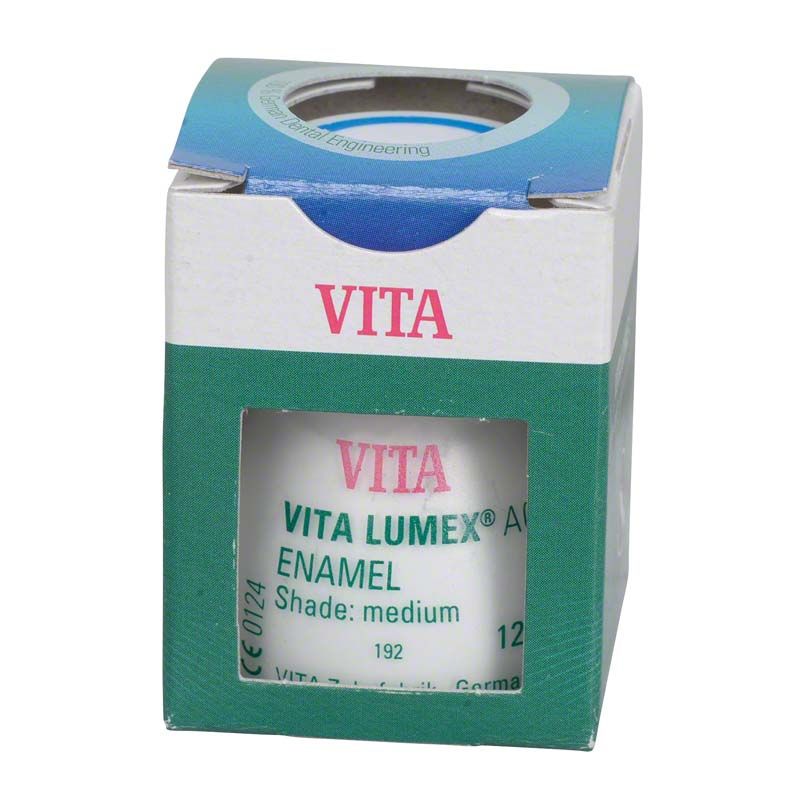 VITA LUMEX® AC Enamel 12g, mittlere Schattierung in geschlossener Verpackung.