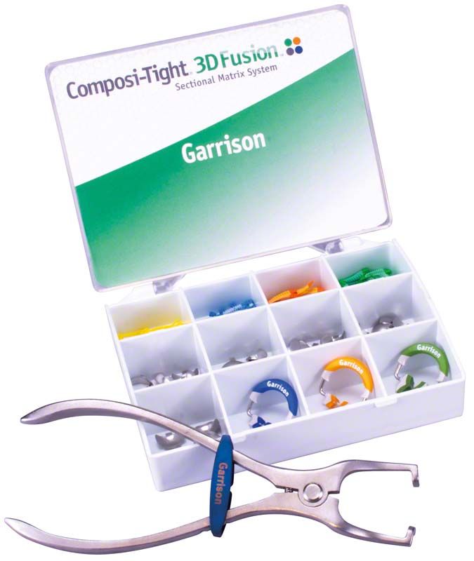 Composi-Tight® 3D Fusion™ Starter Set mit Matrizenringen und Zange.