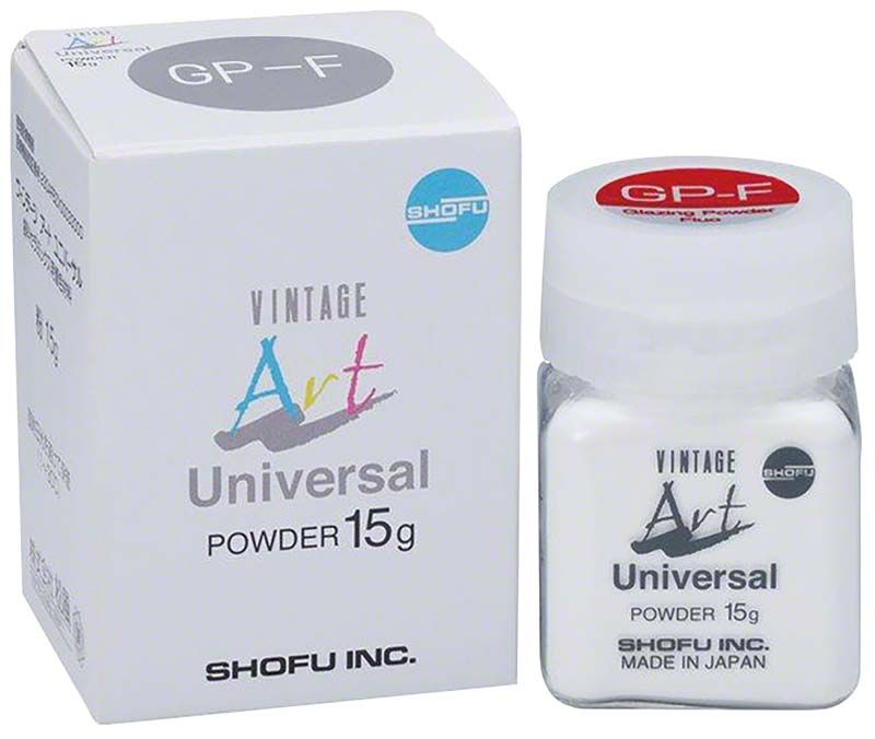 Vintage Art Universal Glazing Powder GP-F 15g in weißer Verpackung.
