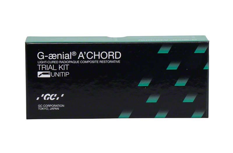 G-aenial™ ACHORD Kit B Verpackung mit Produktnamen und Logo auf schwarzem Hintergrund.