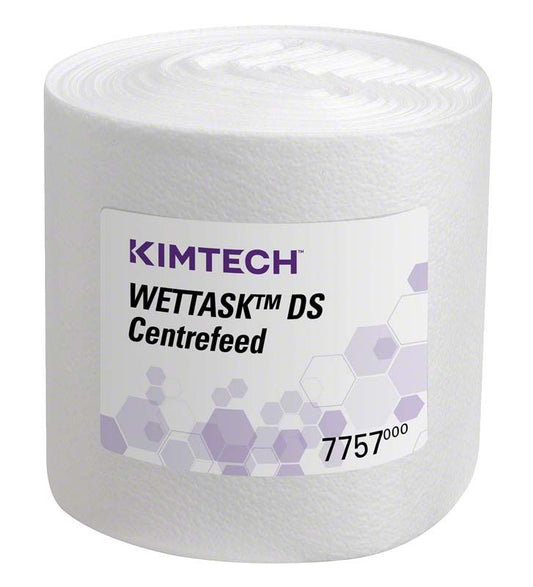 Kimtech® Wettask™ DS Wischtücher Rolle mit Etikett und Hexagon-Muster.
