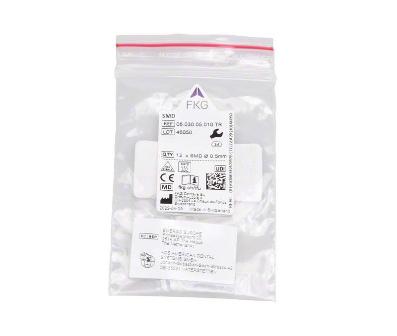 FKG Safety Memo Discs in transparenter Verpackung mit Produktetikett und QR-Code.