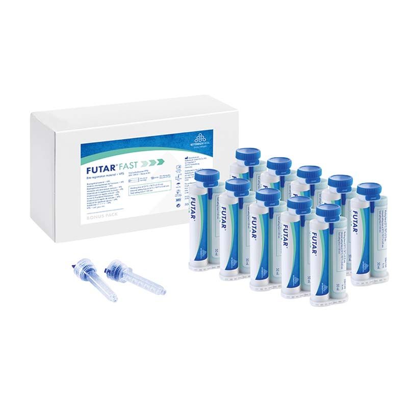 Futar® Fast Bonuspack mit 10 Kartuschen und zwei Mischkanülen.