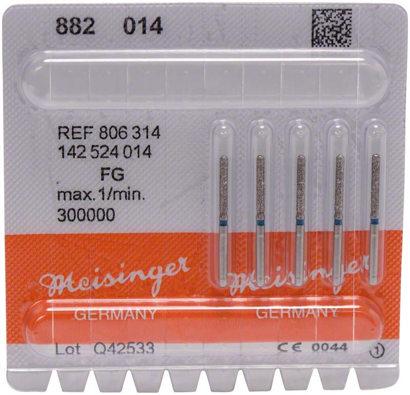Klarsichtverpackung mit fünf Diamantbohrern FG 882 014 von Meisinger.