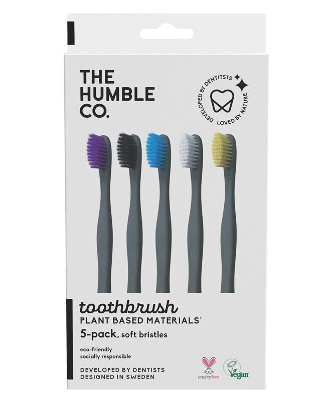 Humble Pflanzenbasierte Zahnbürste soft sortiert 5 Stück