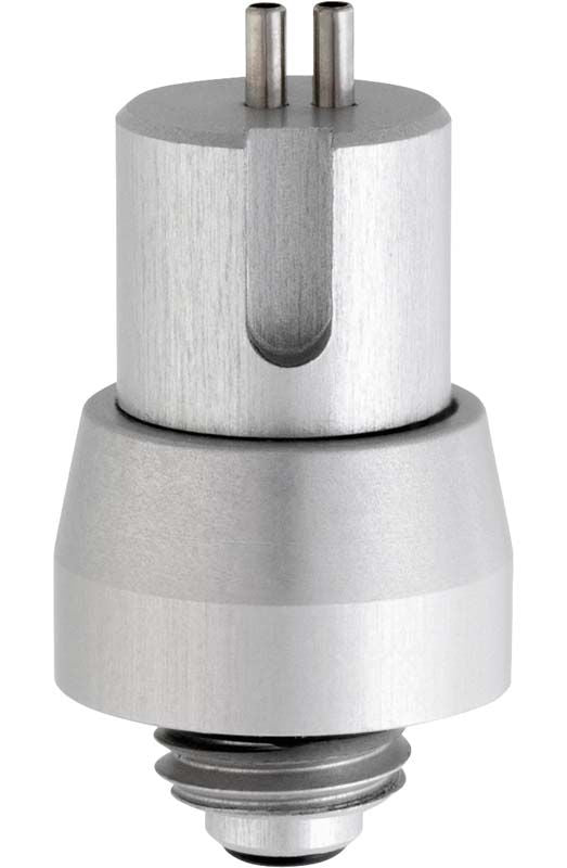Riskontrol NV Adapter Engle aus Metall in zylindrischer Form.