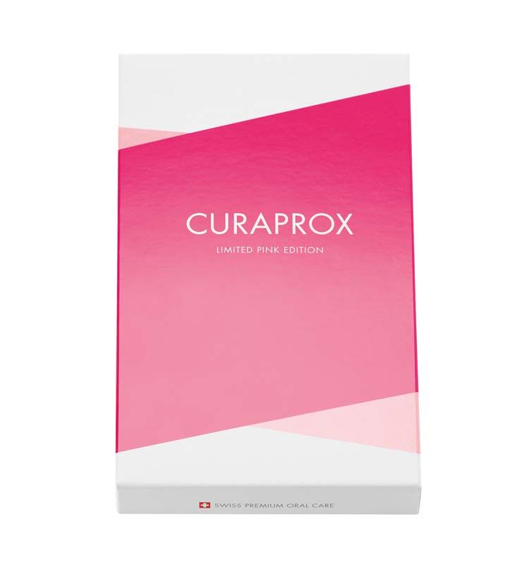 CURAPROX Zahnbürsten CS 5460 Pink Edition Verpackung mit modernem Design.