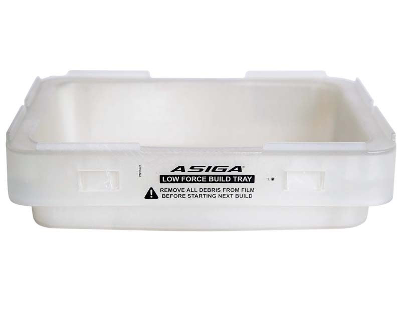 Asiga MAX™ Low Force Build Tray für den Dental-3D-Druck.