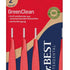Dr.BEST Interdental GreenClean 6er Blister mit roten Griffen und weichen Borsten.