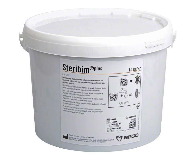 Steribim® Plus Eimer 10 kg mit Aufschrift und Produktinformationen.