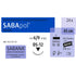 Verpackung von SABApol Nahtmaterial, Variante 6-0 DS-12, 45 cm Länge.