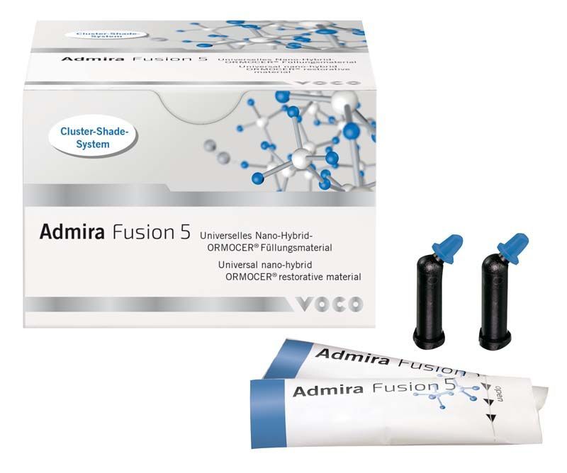 Admira Fusion 5 Caps A3 Verpackung mit zwei schwarzen Applikatoren.