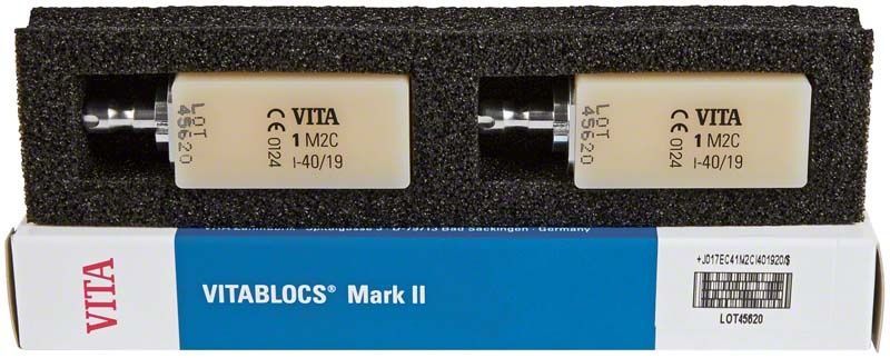 VITABLOCS® Mark II I-40/19 Blöcke in Verpackung mit Schaumstoffhalterung.