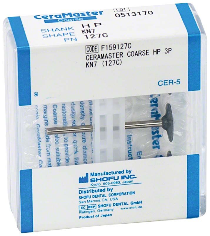 CeraMaster Coarse HP KN7 Polierer in Originalverpackung mit Beschriftungen.