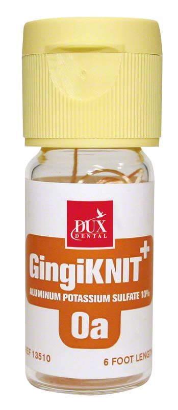 Gingiknit imprägniert Gr. 0a in gelber Kunststoffflasche mit rotem Etikett.