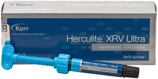 Herculite XRV Ultra Enamel Spritze C1 vor Verpackung.