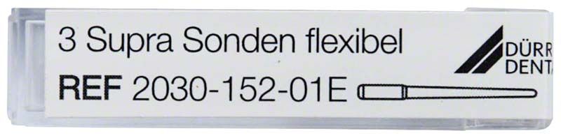 Verpackung von drei flexiblen Supra-Sonden mit Dürr Dental Logo.