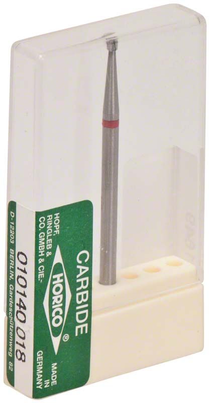 Hartmetallfräser 010 140 018 in transparenter Verpackung.