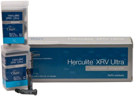Herculite XRV Ultra Enamel Unidose XL Verpackung mit Nanohybrid-Komposit.