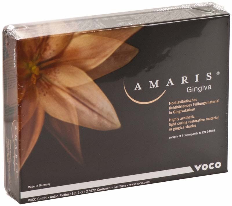 Amaris Gingiva Set Verpackung mit floralem Design und Produktinformationen.