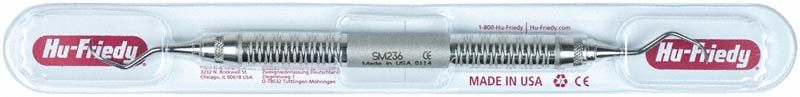 Sichelscaler mit Satin Steel Griff für Zahnreinigung in Verpackung.