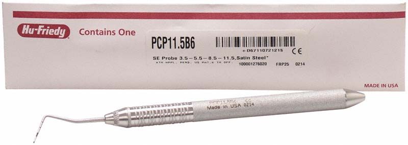 Parodontometer CP11.5 - Griff 6 mit präzisen Markierungen vor Verpackung.