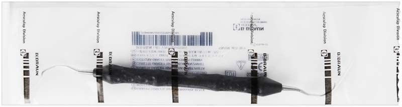 Gracey-Kürette Figur 15/16 in schwarzer Farbe in Sterilverpackung.