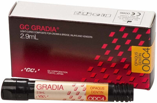 Gradia Opaque Dentin ODC4 Verpackung mit 2,9ml Spritze.
