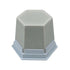 GEO Classic Modellierwachs grau-opak in sechseckiger Form auf weißem Sockel.