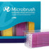Microbrush Plus Applikatoren, 400er Packung, sortiert in Lila und Gelb.