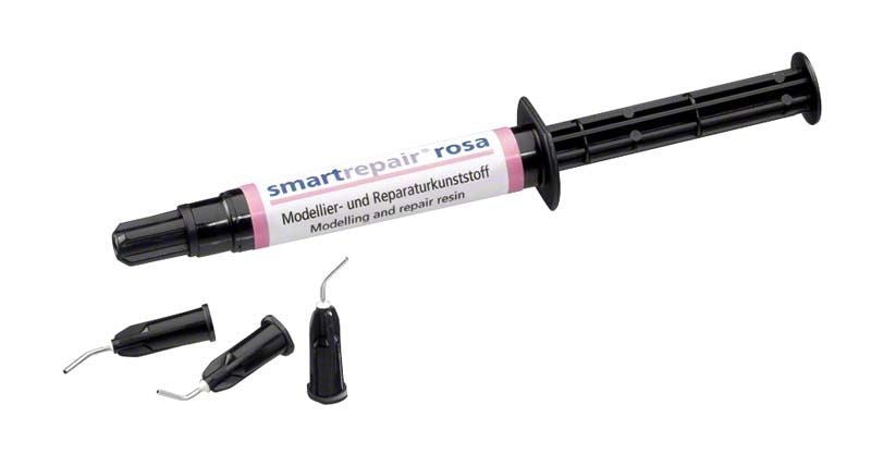 Smartrepair rosa Modellier- und Reparaturkunststoff mit Applikatorspitzen.