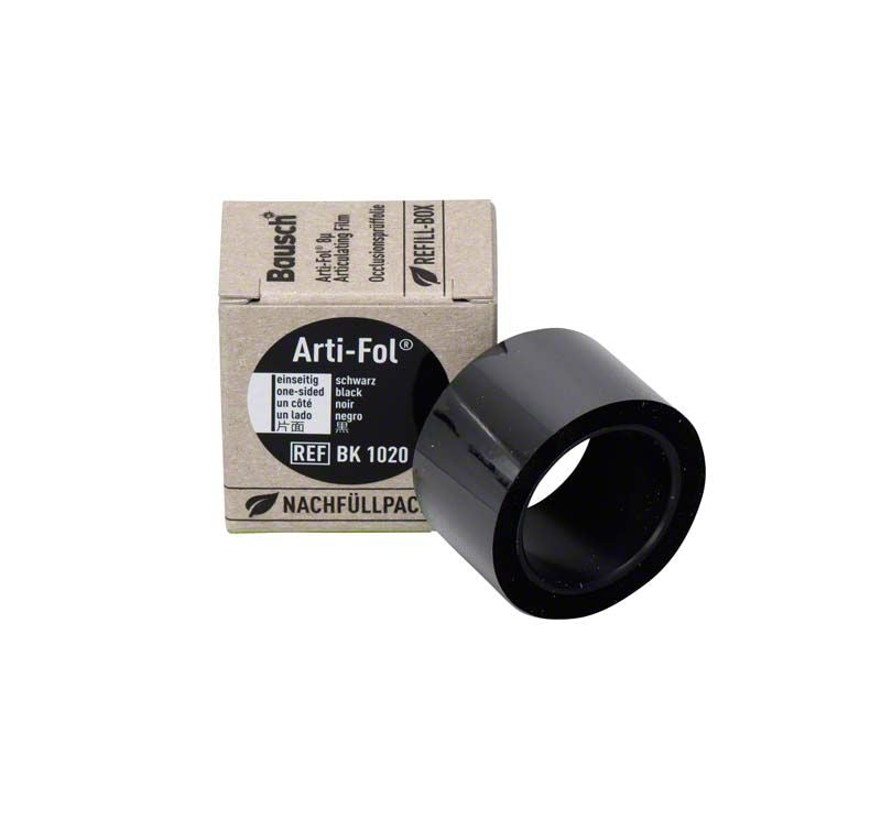 Einseitige schwarze Arti-Fol® Plastik-Nachfüllbox vor Verpackung.