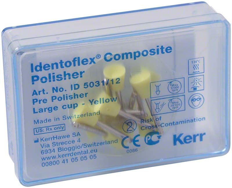 Identoflex Komposit Polierer Vorpolitur Kelch groß in Kunststoffbox.