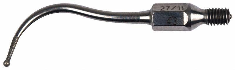 SONICflex cariex D Spitze Form 43 Kugel, Zahnarztinstrument mit gebogener Spitze.