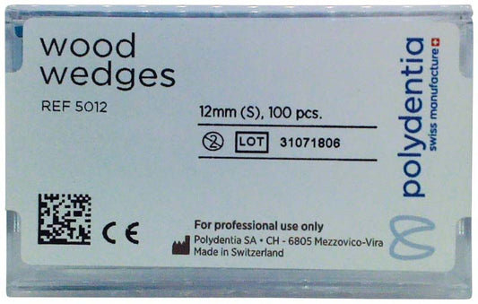 Image of Interdentalkeile aus Ahornholz 100 St. - 12mm blau