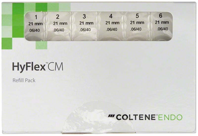 HyFlex™ CM NiTi-Feilen 21mm Gr. 06/40, Refill-Packung mit sechs Einheiten.