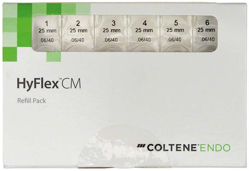 HyFlex™ CM NiTi-Feilen Refill Pack mit 6 Feilen, Länge 25mm, Größe 06/40.
