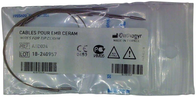 Verpackung von Drähte CERAM Drahtspitze, Länge 95mm + 150mm, mit CE-Kennzeichnung.